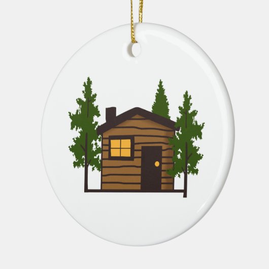 Little Cabin Keramisch Ornament (Links)