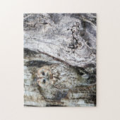 Little Camouflage Owl in Tree Legpuzzel (Verticaal)