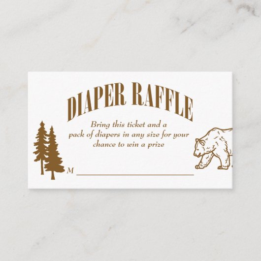 Little camper adventure baby shower luierverloting informatiekaartje (Voorkant)