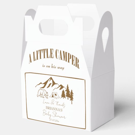 Little camper adventure boho baby shower bedankdoosjes (Geopend)