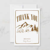 Little camper adventure boho baby shower bedankkaart