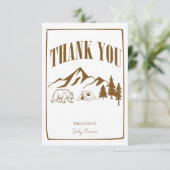 Little camper adventure boho baby shower bedankkaart
