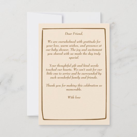 Little camper adventure boho baby shower bedankkaart (Achterkant)