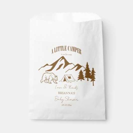 Little camper adventure boho baby shower bedankzakje (Voorkant)
