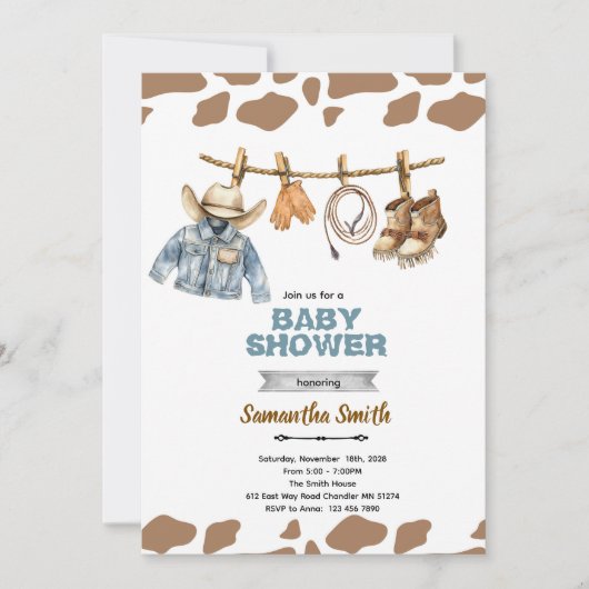 Little Camper Baby Shower Invitation Kaart (Voorkant)