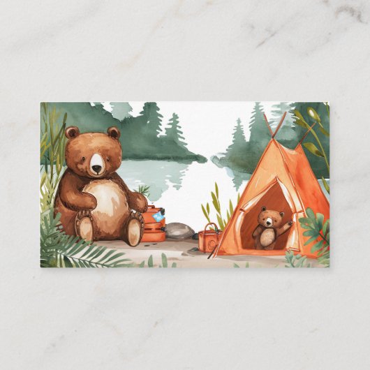 Little Camper Beer Baby shower Boeken voor Baby Informatiekaartje (Achterkant)