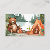 Little Camper Beer Baby shower Luier Raffle Informatiekaartje (Achterkant)