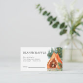 Little Camper Beer Baby shower Luier Raffle Informatiekaartje (Staand voorkant)