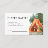 Little Camper Beer Baby shower Luier Raffle Informatiekaartje (Voorkant)