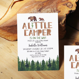 Little Camper Beer Woodland Boy Baby shower Kaart