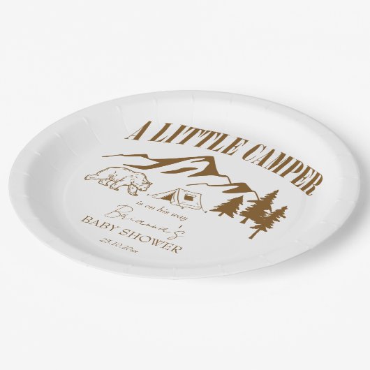 Little camper boho baby shower gepersonaliseerd papieren bordje (Gekanteld)