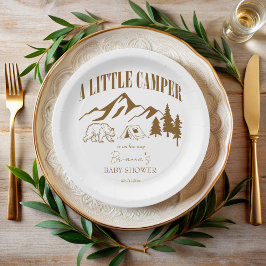 Little camper boho baby shower gepersonaliseerd papieren bordje