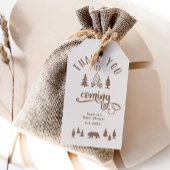 Little camper brown forest baby shower cadeaulabel