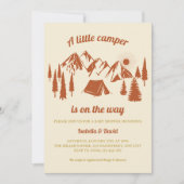 Little Camper Forest Camping Baby shower Kaart (Voorkant)