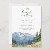 Little Camper Mountain Baby shower Foto QR-code Kaart (Voorkant)