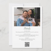 Little Camper Mountain Baby shower Foto QR-code Kaart (Achterkant)