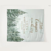 Little Camper Pine Forest Baby shower Foto Prop Wandkleed (Voorkant (horizontaal))