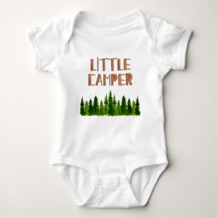 Little Camper Waterverf Greenery Pine Trees Romper