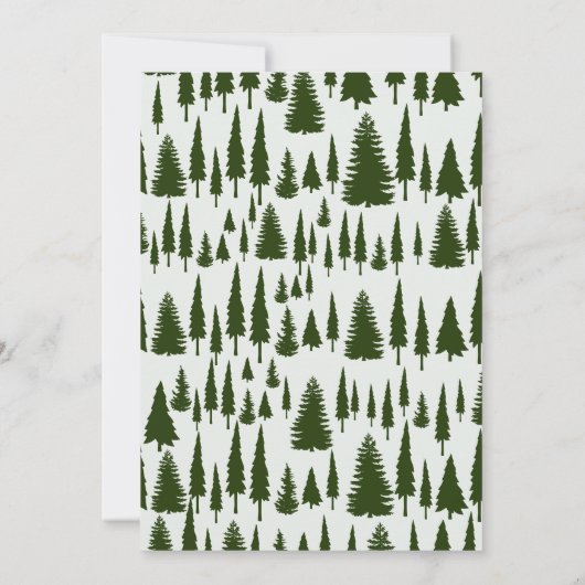 Little Camper Woodland Camping Baby shower Kaart (Achterkant)