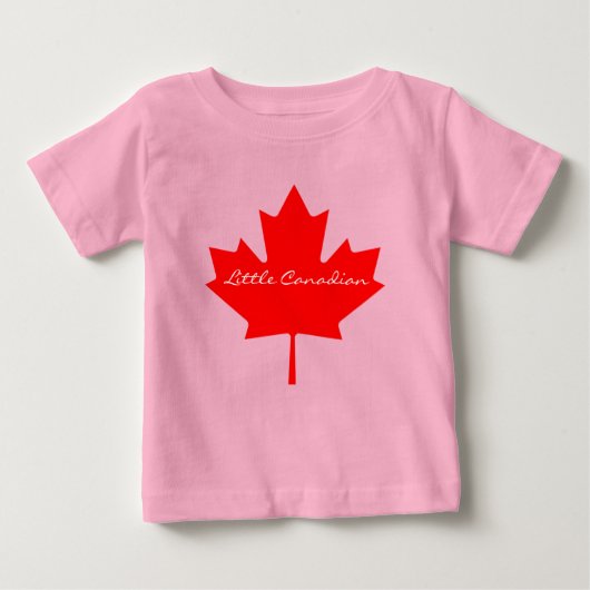 Little Canadian red maple leaf Canada baby shirt (Voorkant)