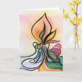 Little Candle Notecard Kaart (Gele Bloem)