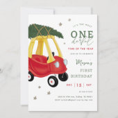 Little Car Holiday Benederful 1st Birthday Party Kaart (Voorkant)