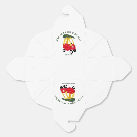 Little Car Holiday Onederful 1st Birthday Favors  Bedankdoosjes (Ongevouwen)
