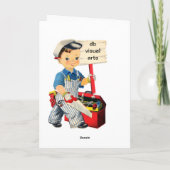 Little Carpenter Birthday-kaart Persoonlijke naam Kaart (Achterkant)