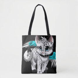 Little Cartoon Angel Cat Tote Bag