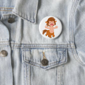 Little Cartoon Centaur Ronde Button 5,7 Cm (In situ)