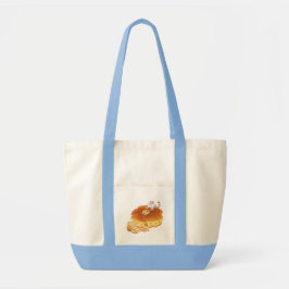 Little Cat & Walnut bread tote bag