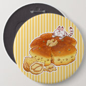 Little Cat & Walnut Ronde Button 6,0 Cm (Voorkant /achterkant)