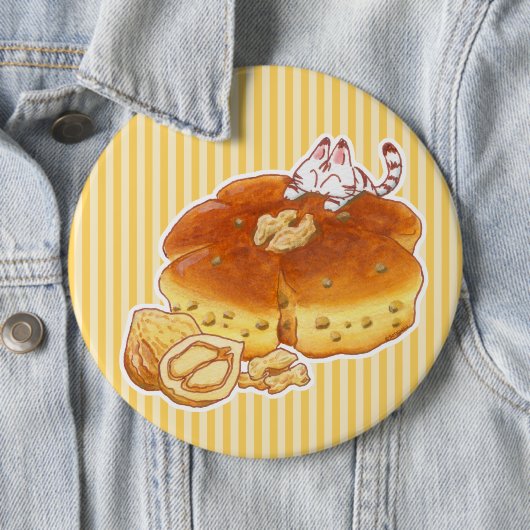 Little Cat & Walnut Ronde Button 6,0 Cm (In situ)