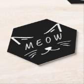 Little cat with meow face kartonnen onderzetters (Schuin)