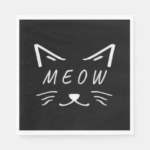Little cat with meow face servet