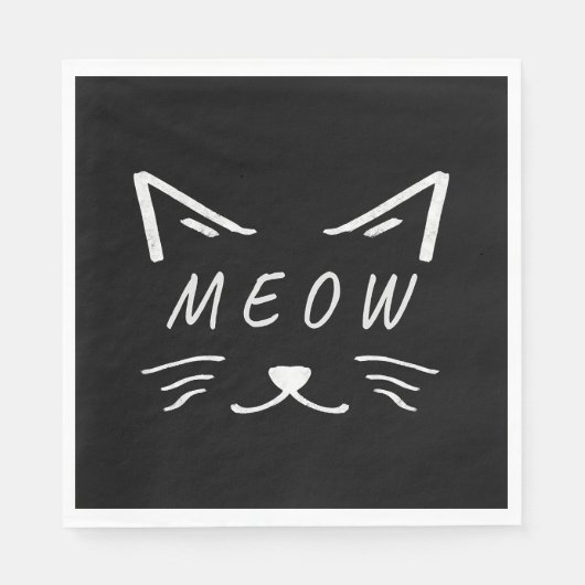 Little cat with meow face servet (Voorkant)