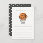 Little Champ Basketball Advice for Mum Baby shower Informatiekaartje (Voorkant / Achterkant)