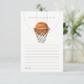 Little Champ Basketball Advice for Mum Baby shower Informatiekaartje (Staand voorkant)