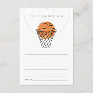 Little Champ Basketball Advice for Mum Baby shower Informatiekaartje