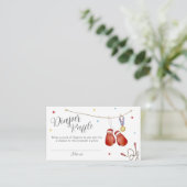 Little Champion Boxing Diaper Raffle Baby Shower Informatiekaartje (Staand voorkant)