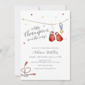 Little Champion Medal Boxing Sport Baby Shower  Kaart (Voorkant)