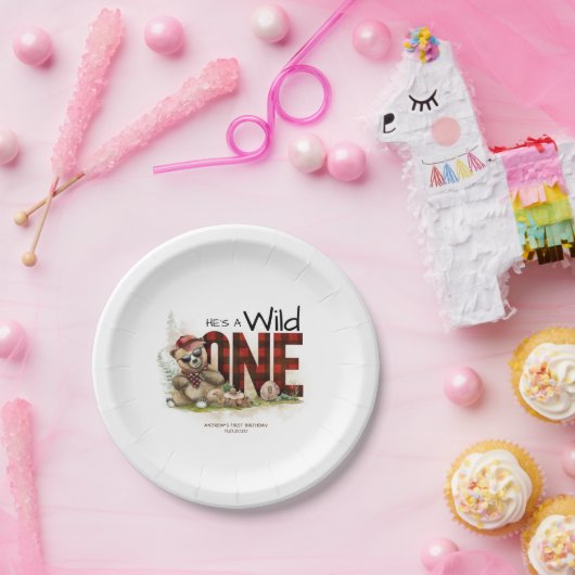 Little Charming Lumberjack Beer Wild Een Verjaarda Papieren Bordje (Feest)