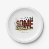 Little Charming Lumberjack Beer Wild Een Verjaarda Papieren Bordje (Voorkant)