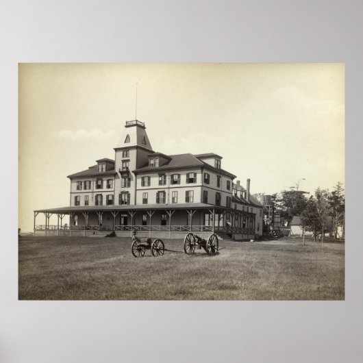 Little Chebeague Island Waldo Hotel circa 1890 Poster (Voorkant)