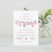 Little Cheerleader Baby shower Clothesline Kaart (Staand voorkant)