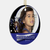 Little Cheerleader - DIY Photo - Dark Blue Keramisch Ornament (Rechts)
