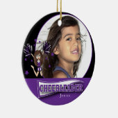 Little Cheerleader - DIY Photo - Paars Keramisch Ornament (Rechts)