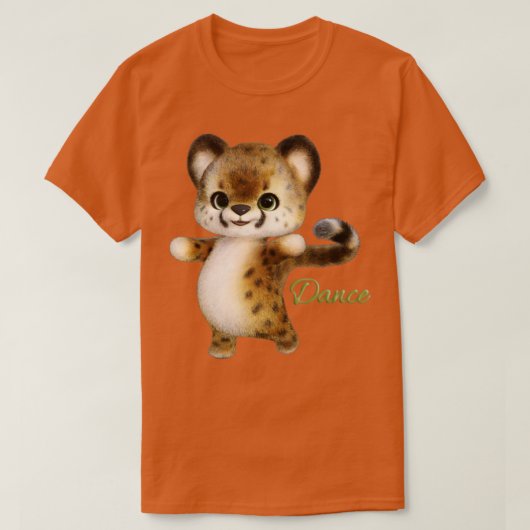 Little Cheetah cat Dancing T-shirt (Design voorkant)