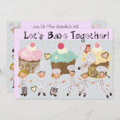 Little Chef Baking Party 5x7 Uitnodiging (Voorkant / Achterkant)