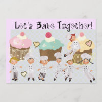 Little Chef Baking Party 5x7 Uitnodiging